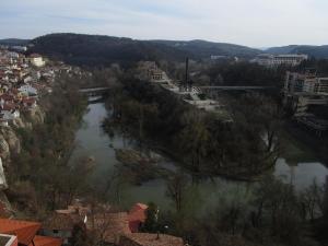 View of Asenevci Monument from our room in Veliko Tarnovo
