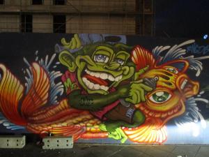 Graffiti at bus station - Frankfurt