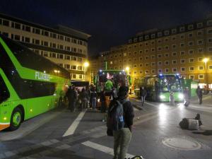 Waiting and waiting for my delayed bus - Frankfurt