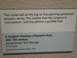 I want to meet whoever wrote the descriptions of these paintings inside the Kelvingrove Art Gallery and Museum - Glasgow