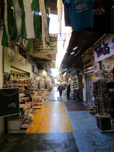 Street of shops in Athens